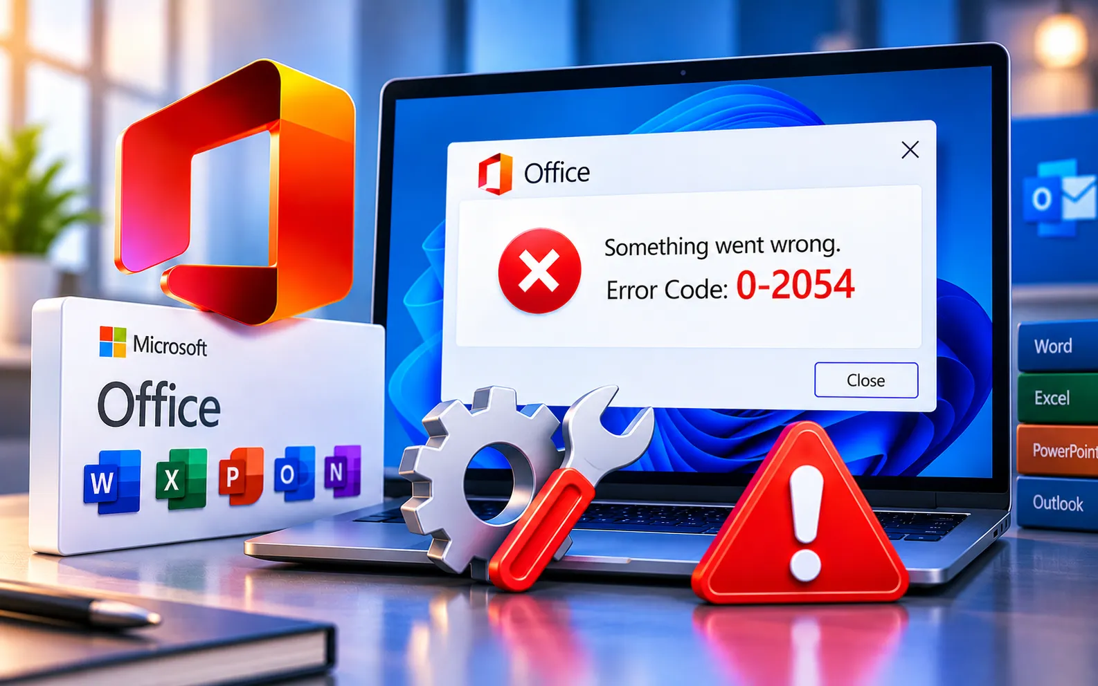 Microsoft Office Error Code 0-2054 fix